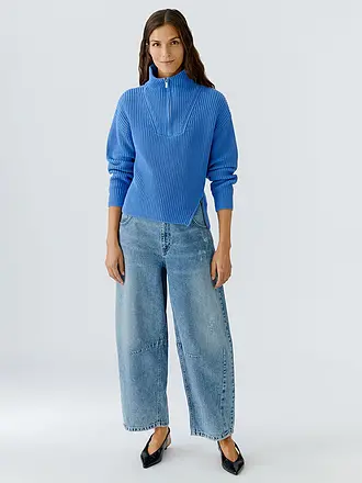 OUÍ | Troyer Pullover | blau